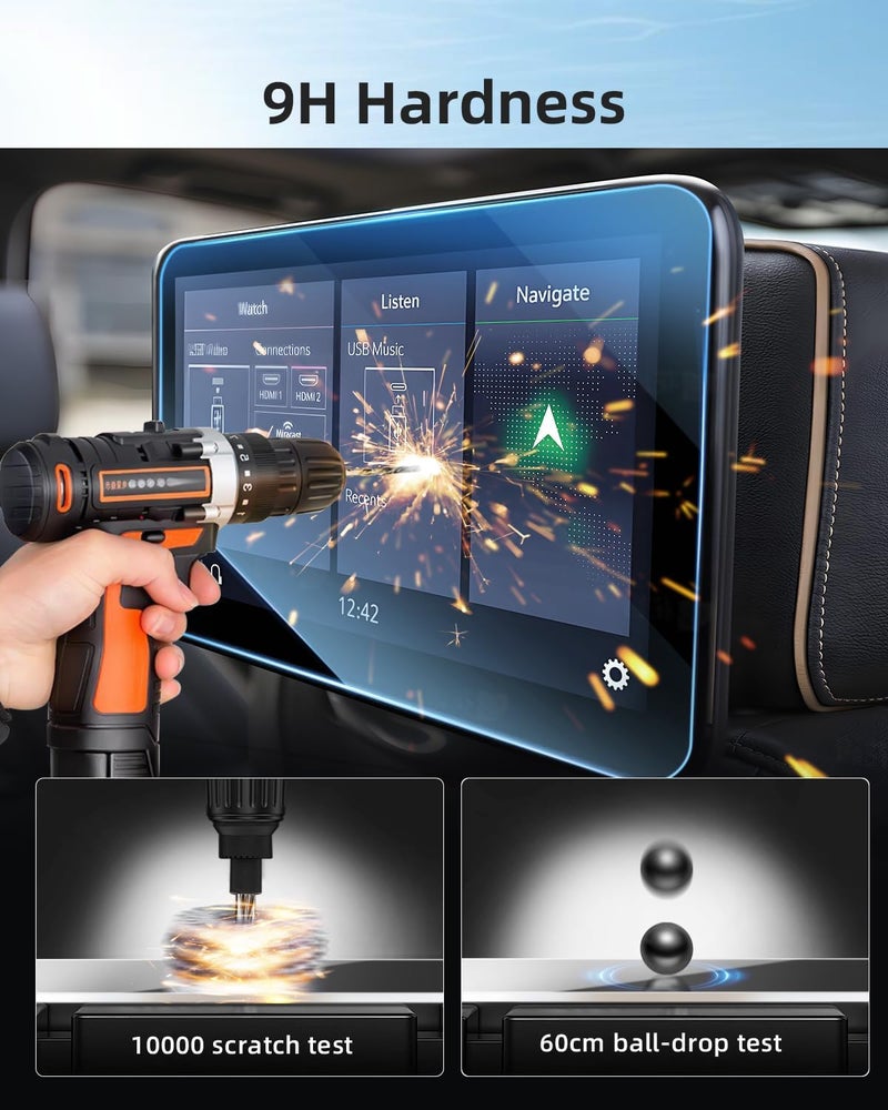 LANGBEAN Tahoe Screen Protector for Chevrolet Tahoe Rear-seat 12.6-inch Display, 9H Tempered Glass 2023 2024 2025 Tahoe Accessories, Tahoe Rear Display Protective Film - Image 5